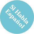 Botón azul que dice "Si Habla Español"