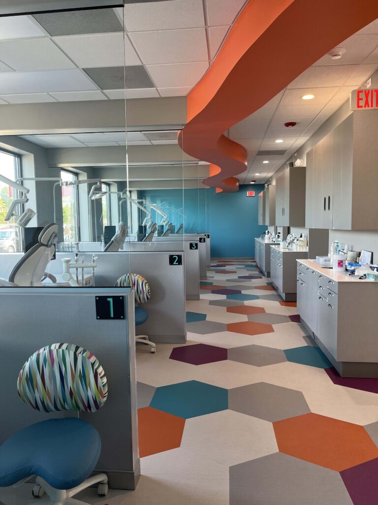 Colorful and vibrant interior of the Orthodontic Specialists orthodontic office